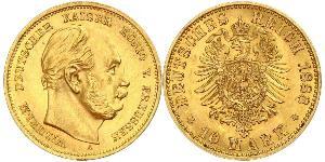 10 Марка Королівство Пруссія (1701-1918) Золото Wilhelm I, German Emperor (1797-1888)