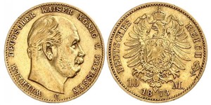 10 Марка Королівство Пруссія (1701-1918) Золото Wilhelm I, German Emperor (1797-1888)