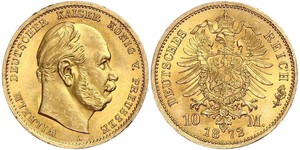 10 Марка Королівство Пруссія (1701-1918) Золото Wilhelm I, German Emperor (1797-1888)