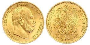 10 Марка Королівство Пруссія (1701-1918) Золото Wilhelm I, German Emperor (1797-1888)