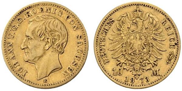 10 Марка Королівство Саксонія (1806 - 1918) Золото 