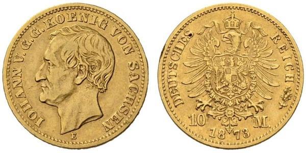 10 Марка Королівство Саксонія (1806 - 1918) Золото 