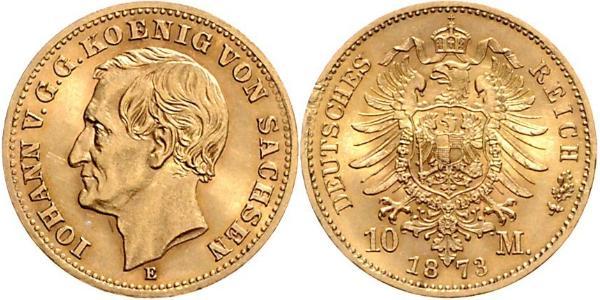 10 Марка Королівство Саксонія (1806 - 1918) Золото 