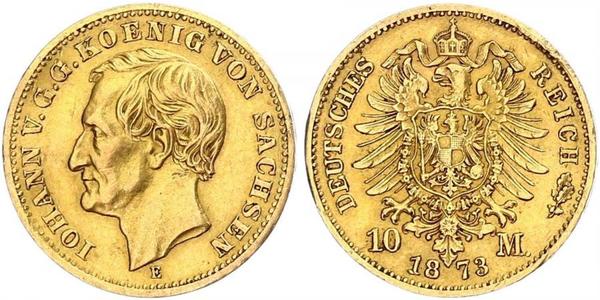 10 Марка Королівство Саксонія (1806 - 1918) Золото 
