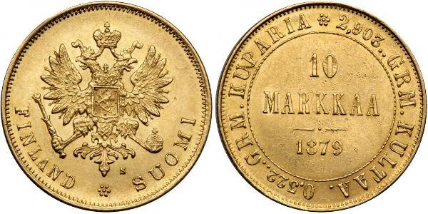 10 Марка Російська імперія (1720-1917) / Фінляндія (1917 - ) Золото Олександр III (1845 -1894)