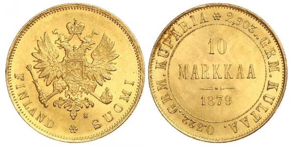 10 Марка Російська імперія (1720-1917) / Фінляндія (1917 - ) Золото Олександр III (1845 -1894)