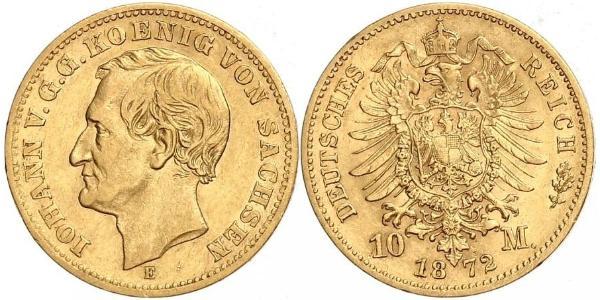 10 Марка Саксония (королевство) (1806 - 1918) Золото 