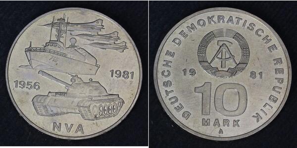 10 Марка Німецька Демократична Республіка (1949-1990) Нікель/Мідь 