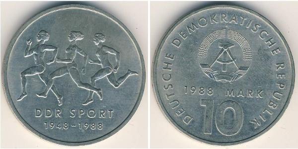 10 Марка Німецька Демократична Республіка (1949-1990) Нікель/Мідь 