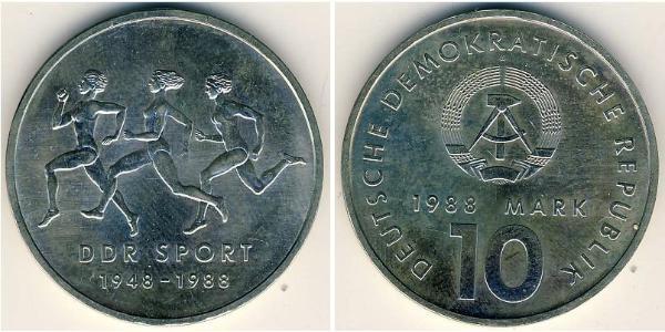 10 Марка Німецька Демократична Республіка (1949-1990) Нікель/Мідь 