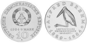 10 Марка Германская Демократическая Республика (1949-1990) Серебро 