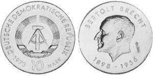 10 Марка Германская Демократическая Республика (1949-1990) Серебро 