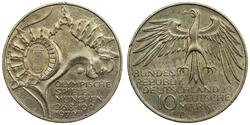 10 Марка ФРГ (1949-1990) Серебро 