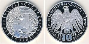 10 Марка Федеративная Республика Германия (1990 - ) Серебро 