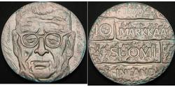 10 Марка Финляндия (1917 - ) Серебро Паасикиви, Юхо Кусти