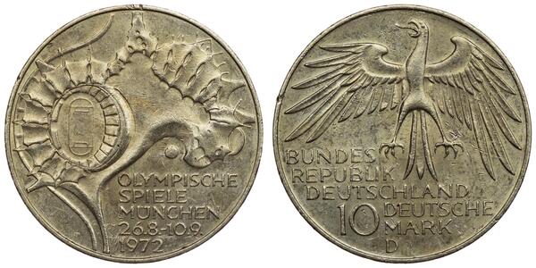 10 Марка ФРН (1949-1990) Срібло 