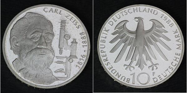 10 Марка ФРН (1949-1990) Срібло 