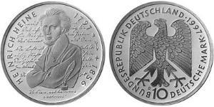 10 Марка Федеративна Республіка Німеччина (1990 - ) Срібло 