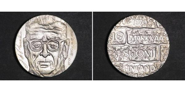 10 Марка Фінляндія (1917 - ) Срібло Юго Паасиківі