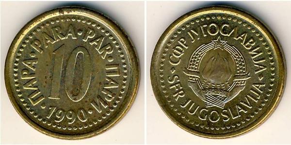 10 Пара Соціалістична Федеративна Республіка Югославія (1943 -1992) Цинк/Мідь 