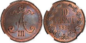 10 Пені Велике князівство Фінляндське (1809 - 1917)  Олександр III (1845 -1894)