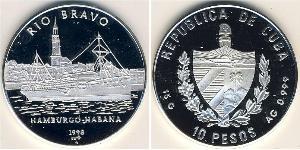 10 Песо Куба Срібло 