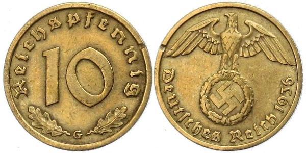 10 Пфенниг Третий рейх (1933-1945)  