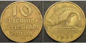 10 Пфенниг Данциг/Гданьск  (1454-1793) Алюминий/Бронза 