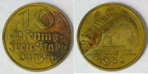 10 Пфенниг Данциг/Гданьск  (1454-1793) Алюминий/Бронза 