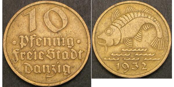 10 Пфенниг Данциг/Гданьск  (1454-1793) Алюминий/Бронза 