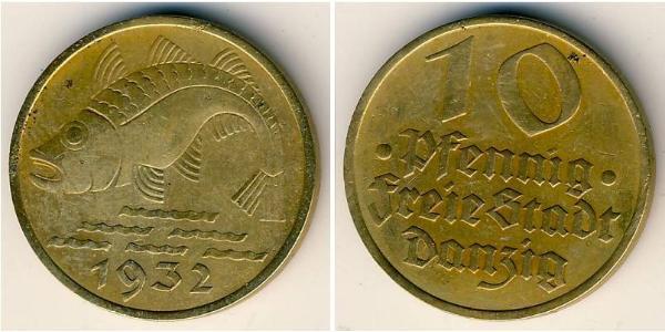 10 Пфенниг Данциг/Гданьск  (1454-1793) Алюминий/Бронза 