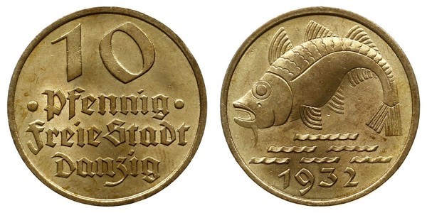 10 Пфенниг Данциг/Гданьск  (1454-1793) Алюминий/Бронза 