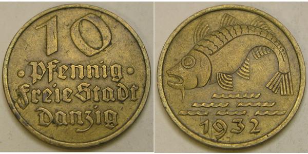 10 Пфенниг Данциг/Гданьск  (1454-1793) Алюминий/Бронза 