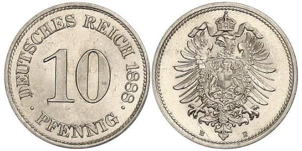 10 Пфенниг Германия Никель/Медь 