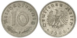 10 Пфенниг Третий рейх (1933-1945) Цинк 