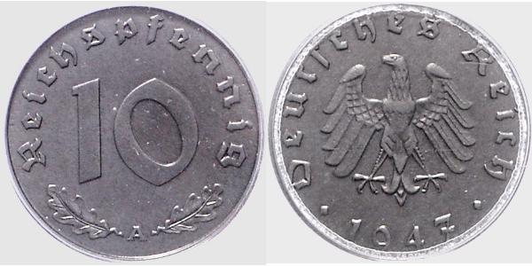10 Пфенниг Третий рейх (1933-1945) Цинк 