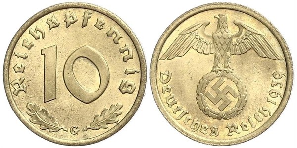 10 Пфеніг Третій рейх (1933-1945)  