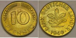 10 Пфеніг ФРН (1949-1990) Латунь/Залізо 