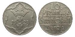 10 Пфеніг Gdansk (1920-1939) Нікель/Мідь 