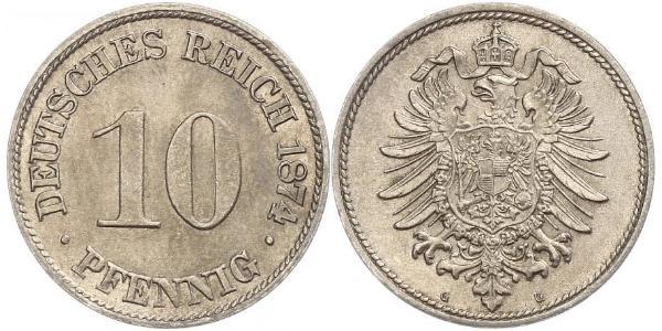 10 Пфеніг Німеччина Нікель/Мідь 