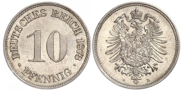 10 Пфеніг Німеччина Нікель/Мідь 