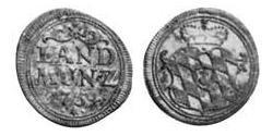10 Пфеніг Баварія (курфюрство) (1623 - 1806) Срібло Maximilian III Joseph, Elector of Bavaria (1727 – 1777)