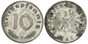 10 Пфеніг Третій рейх (1933-1945) Цинк 