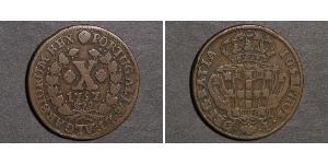 10 Рейс Королевство Португалия (1139-1910) Медь Joseph I of Portugal (1714-1777)