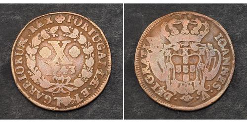 10 Рейс Королевство Португалия (1139-1910) Медь Жуан V король Португалии (1689-1750)