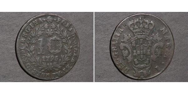 10 Рейс Азорські о-ви / Королівство Португалія (1139-1910) Мідь 