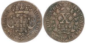 10 Рейс Королівство Португалія (1139-1910) Мідь Joseph I of Portugal (1714-1777)