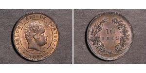 10 Рейс Королівство Португалія (1139-1910) Нікель/Мідь Карлуш I король Португалії (1863-1908)