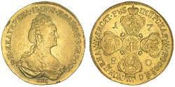 10 Рубль Российская империя (1720-1917) Золото Екатерина II (1729-1796)