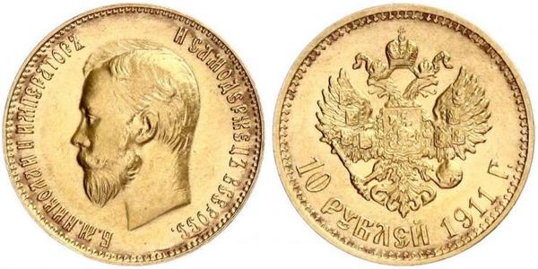 10 Рубль Российская империя (1720-1917) Золото Николай II (1868-1918)